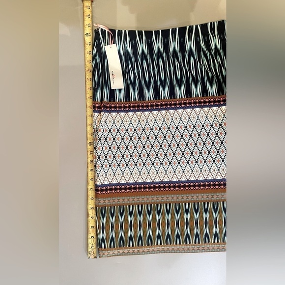 Kelly & Diane Skirt NWT Size 6 Multicolored Diamond Pencil Lined Boho Vibe - Picture 9 of 9